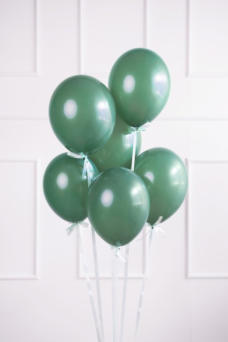 10 ballons vert forêt -  27 cm
