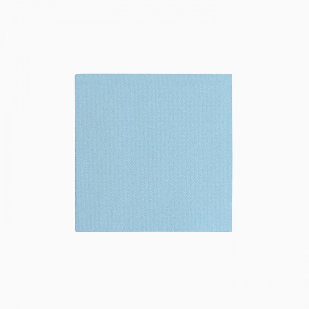 50 serviettes premium bleu pastel - 12.5 cm