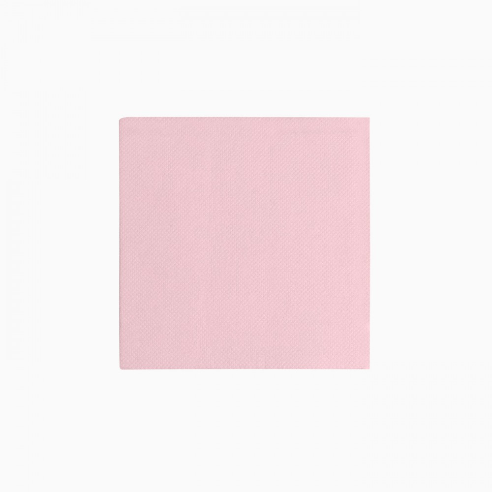 50 serviettes premium rose pastel - 12.5 cm