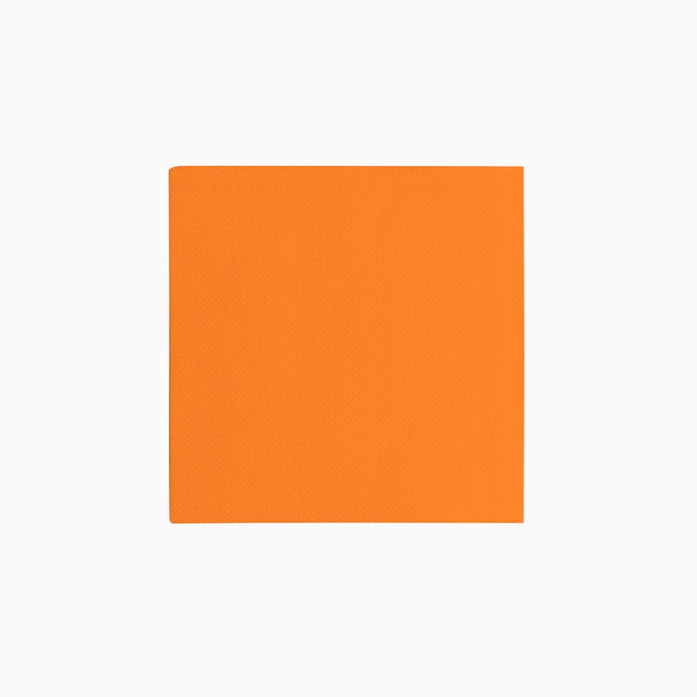 50 serviettes premium orange - 12.5 cm