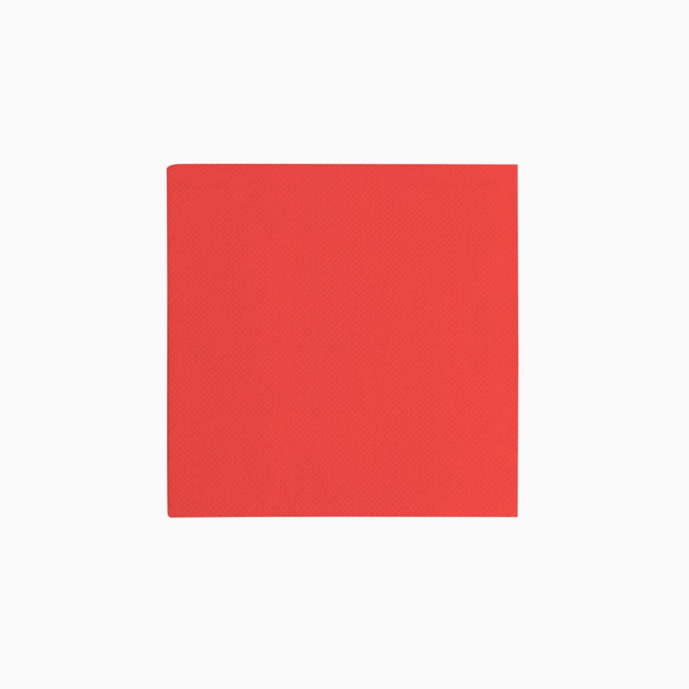 50 serviettes premium rouge - 12.5 cm