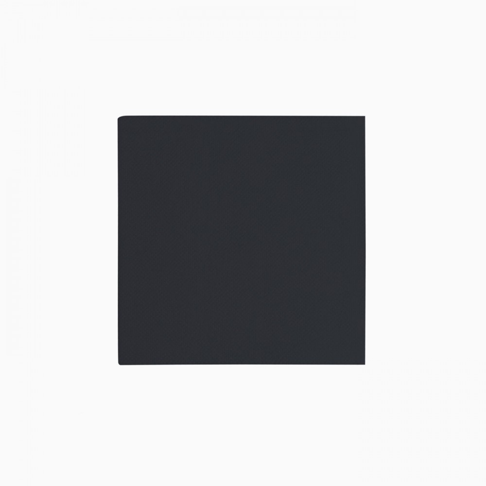 50 serviettes premium noir - 12.5 cm