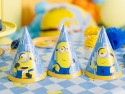 6 Chapeaux de fête "Minions"