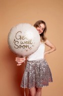 Ballon aluminium rond ''Get Well Soon''
