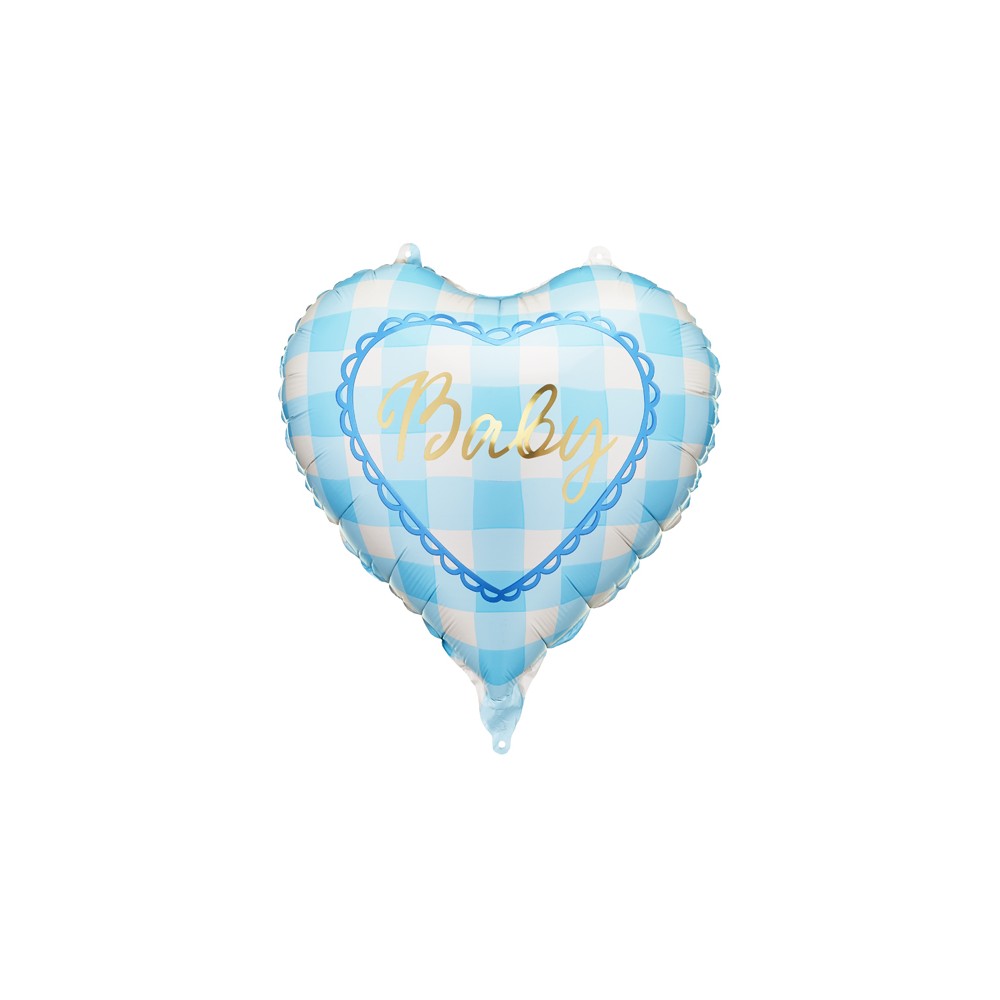 Ballon aluminium cœur bleu ''Baby''