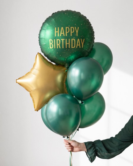 Ballon aluminium rond vert...
