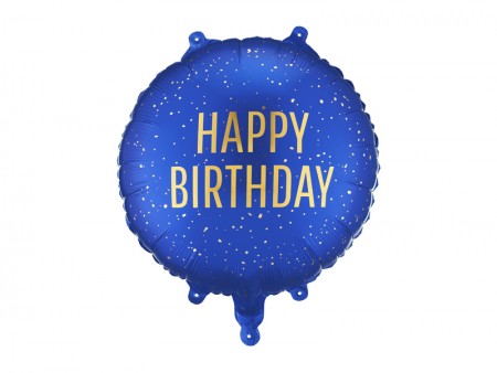 Ballon aluminium rond bleu...
