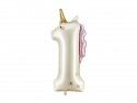 Ballon aluminium chiffre ''1'' Licorne