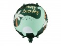 Ballon aluminium rond Brontosaure
