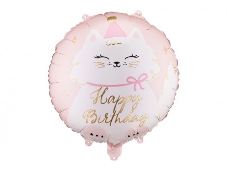 Ballon aluminium rond Chaton