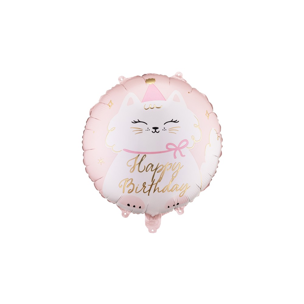 Ballon aluminium rond Chaton