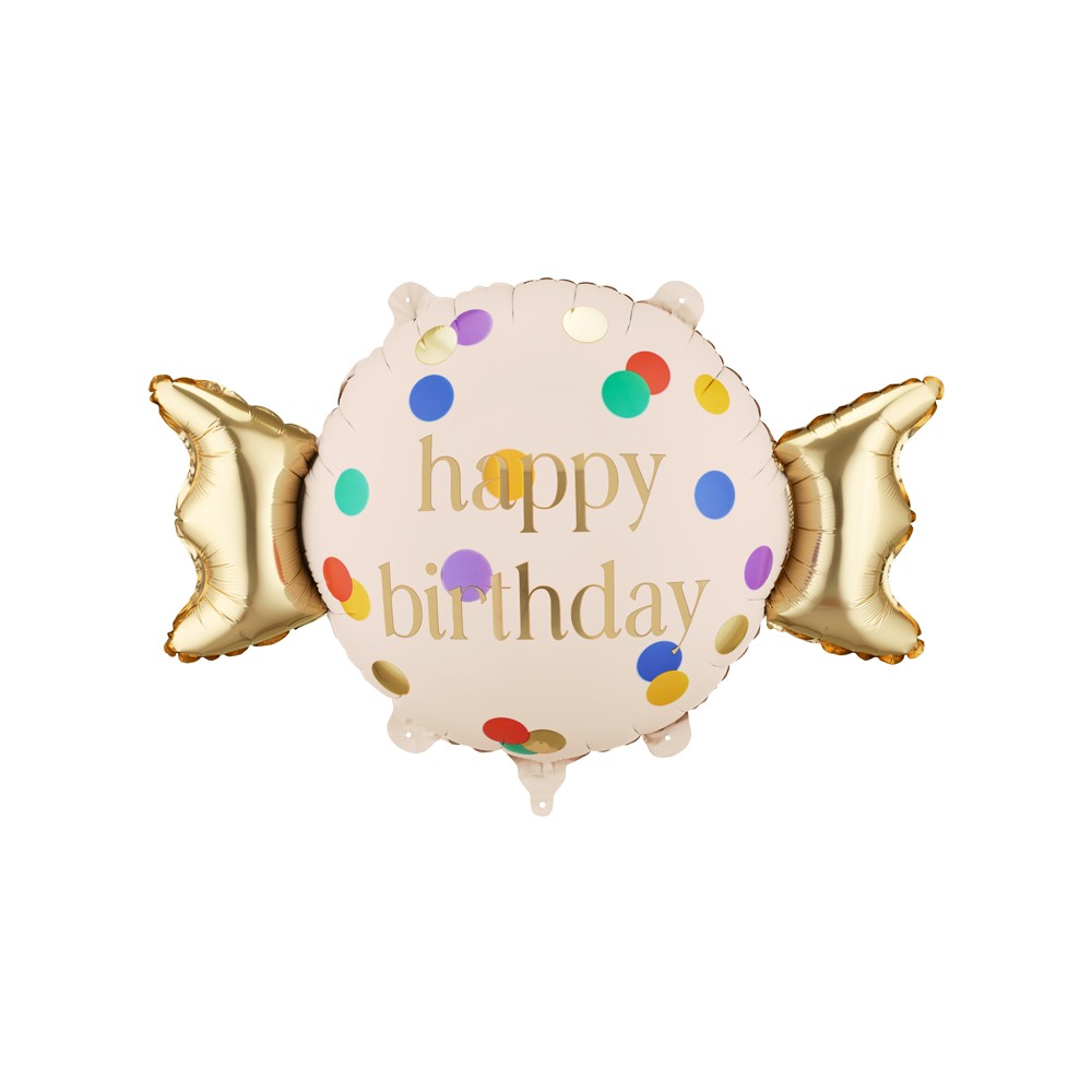 Ballon aluminium Bonbon ''Happy Birthday''