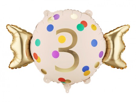 Ballon aluminium Bonbon ''3''