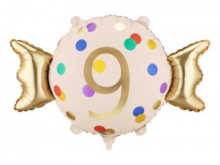 Ballon aluminium Bonbon ''9''