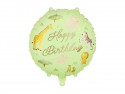 Ballon aluminium rond ''Happy Birthday'' Safari