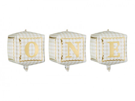 3 Ballons aluminium cubes...