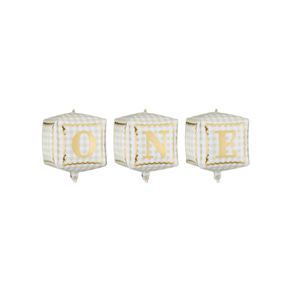 3 Ballons aluminium cubes ''One''