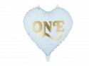 Ballon aluminium coeur ''One'' - bleu clair