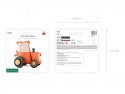 Ballon aluminium debout Tracteur