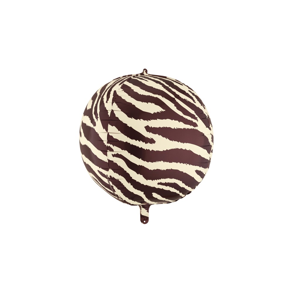 Ballon aluminium bulle rayée zèbre XL