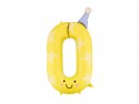 Ballon aluminium chiffre ''0'' - jaune