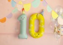 Ballon aluminium chiffre ''0'' - jaune
