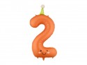 Ballon aluminium chiffre ''2'' - orange