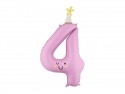Ballon aluminium chiffre ''4'' - lavande