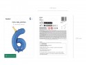 Ballon aluminium chiffre ''6'' - bleu