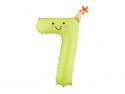 Ballon aluminium chiffre ''7'' - vert clair