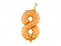 Ballon aluminium chiffre ''8'' - orange