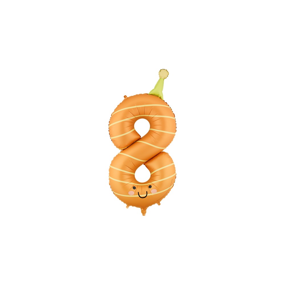 Ballon aluminium chiffre ''8'' - orange