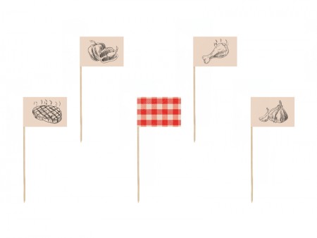 12 Piques décoratives barbecue
