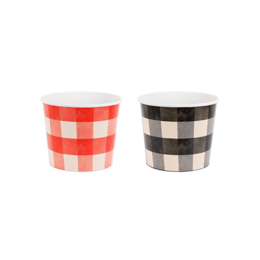 2 Pots à  snacks motif carreaux
