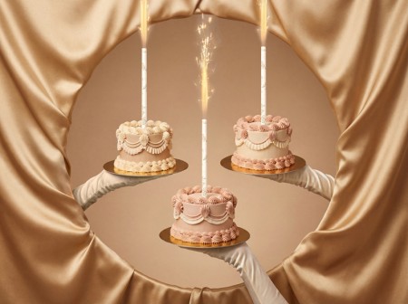Fontaines à  gâteau blanche...