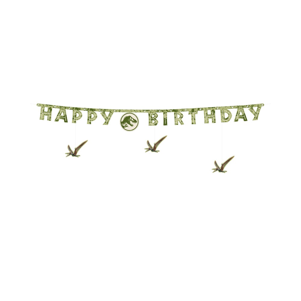 Guirlande Happy Birthday "Jurassic World"
