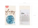 50 Ballons Glossy 30cm - bleu