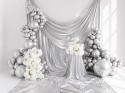 10 ballons en latex – Argent – Finition brillante – 30 cm