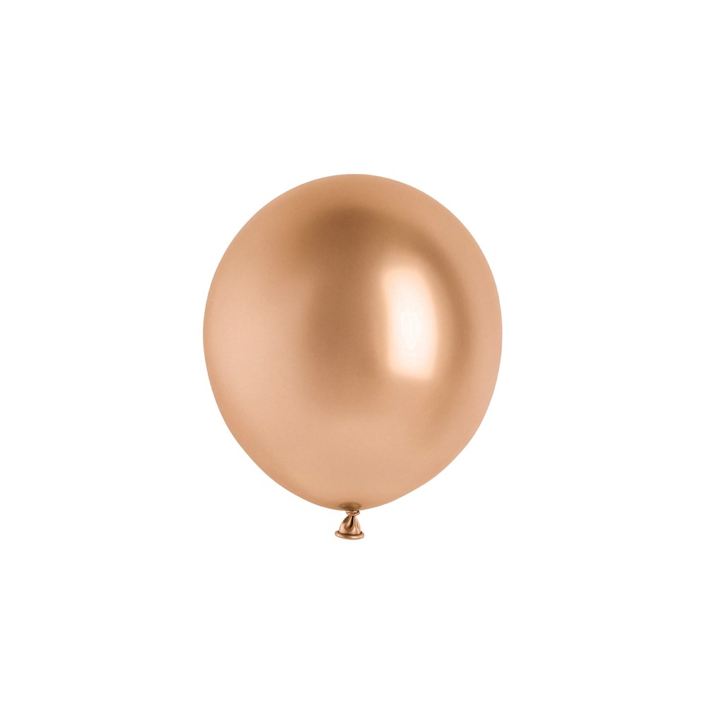 5 Ballons Glossy 46cm - or rose