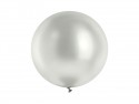 1 ballon en latex – Argent – Finition brillante – 60 cm