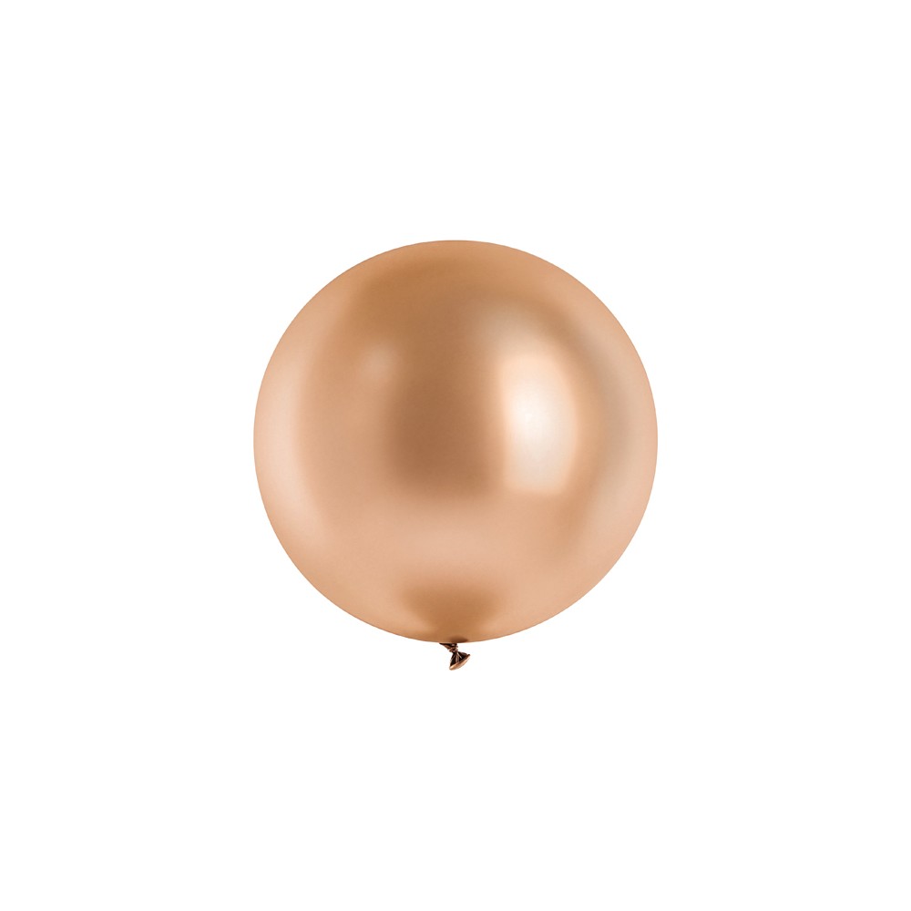 1 ballon en latex – Or rose – Finition brillante – 60 cm