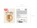 1 ballon en latex – Or – Finition brillante – 100 cm