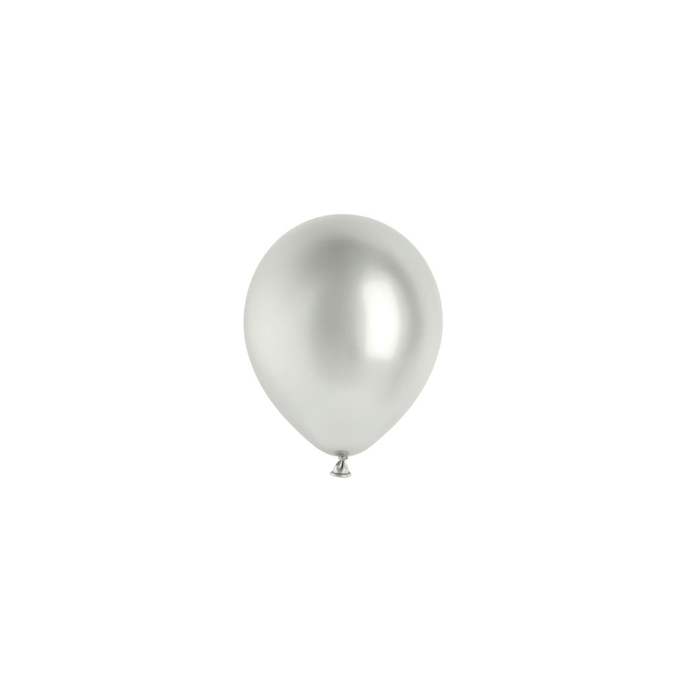 50 Ballons Glossy 12cm - argent