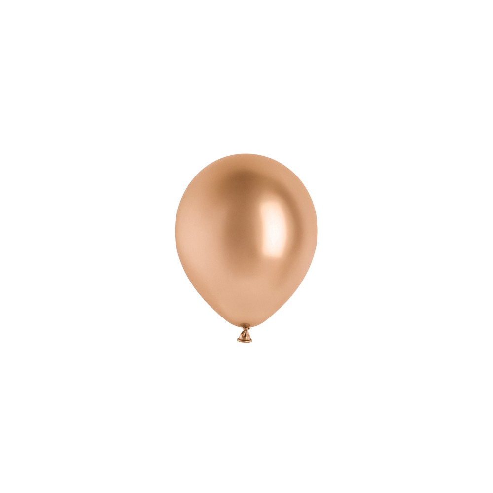 50 Ballons Glossy 12cm - or rose