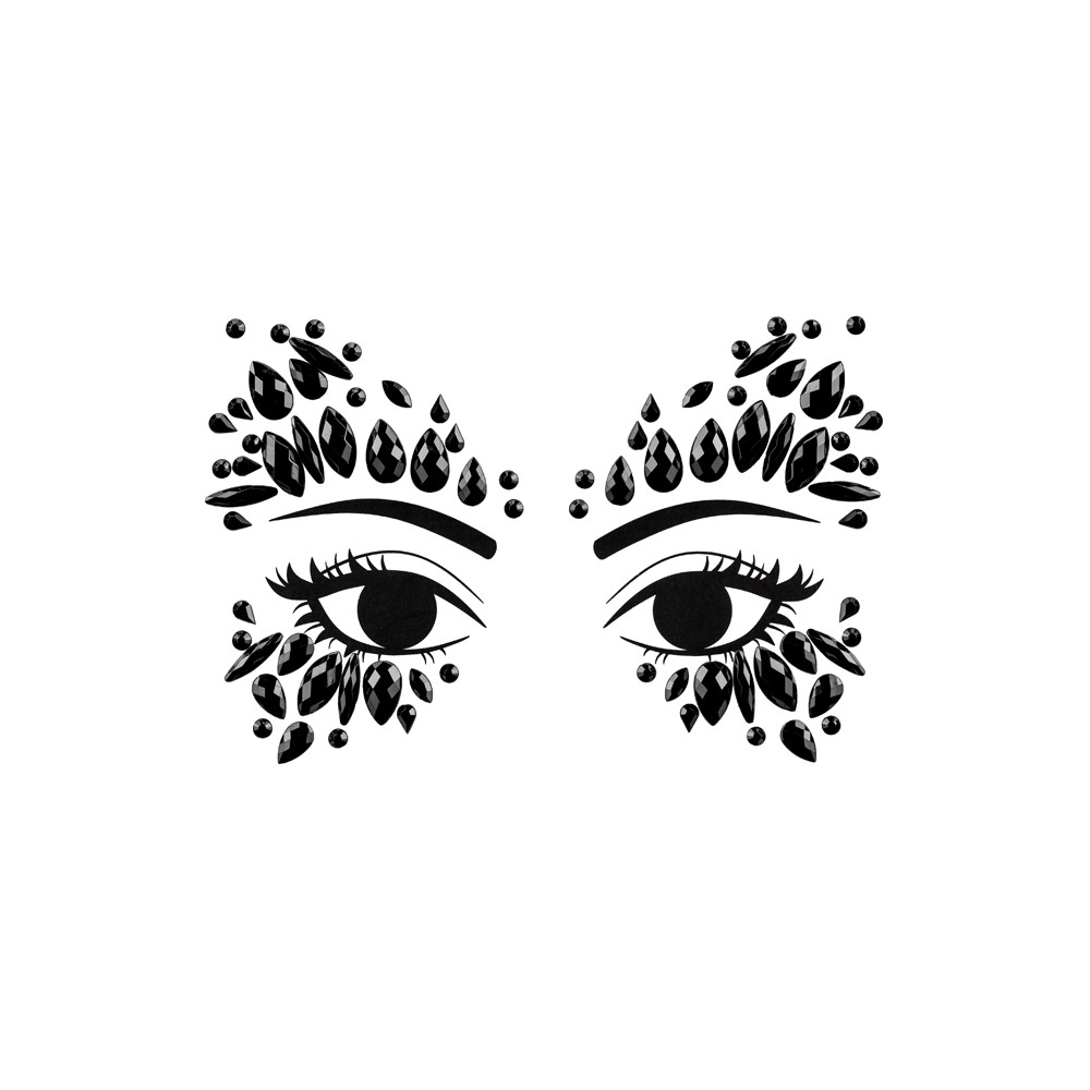 Cristaux Décoratifs pour Visage - Noirs