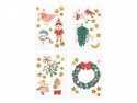 4 Feuilles d'autocollant de fenêtres "Merry Christmas"