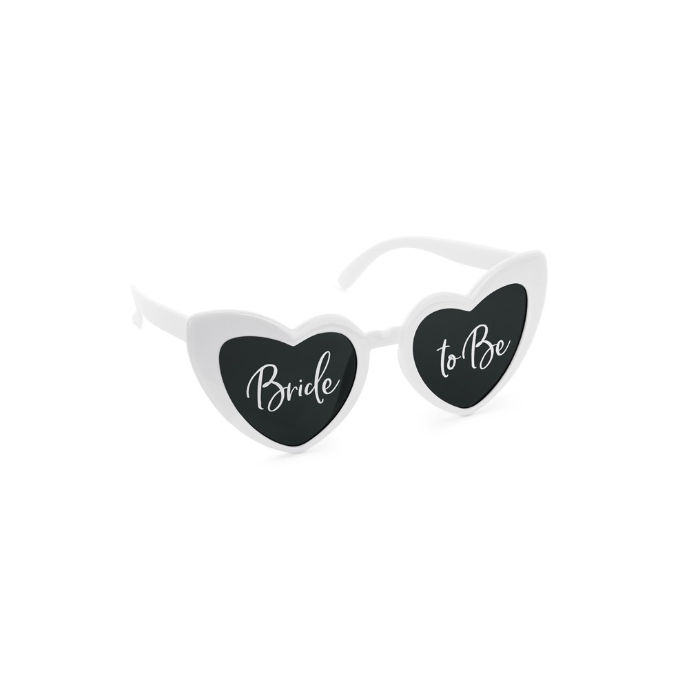 Lunettes en forme de coeur avec inscription ''Bride to Be'' - blanc