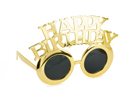 Lunettes Happy Birthday dorées