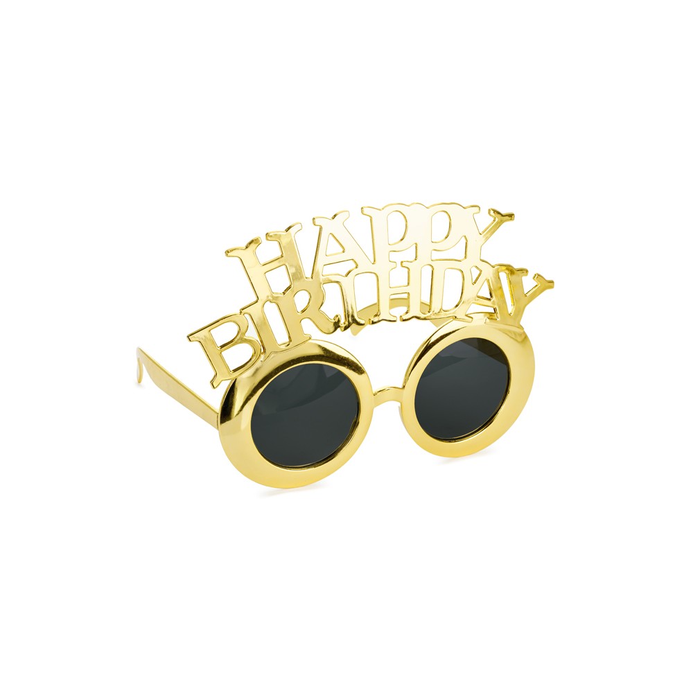 Lunettes Happy Birthday dorées