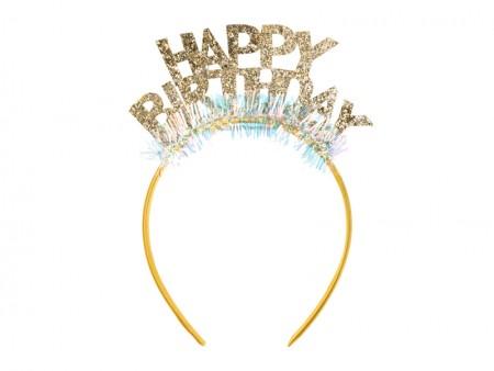 Serre-tête Happy Birthday doré